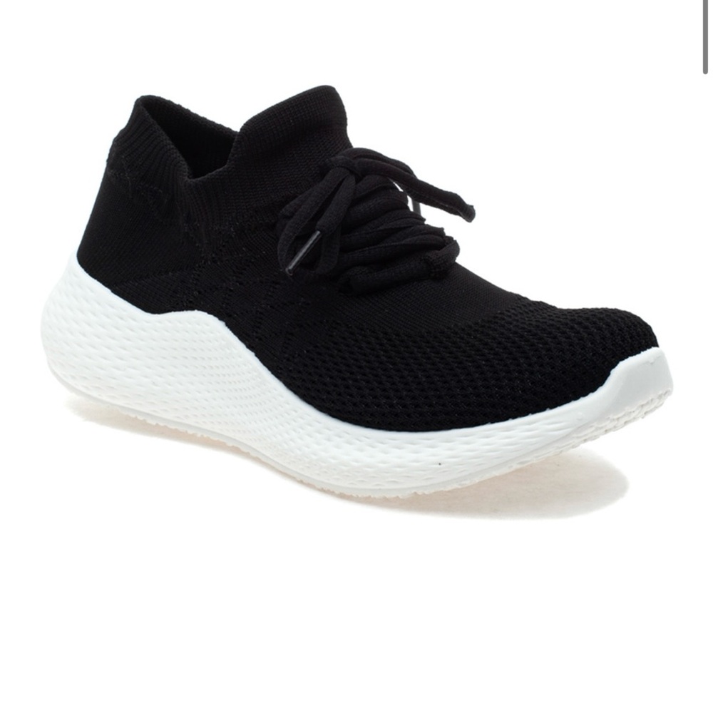 Jslides Black Knit Sneaker NEW IN BOX